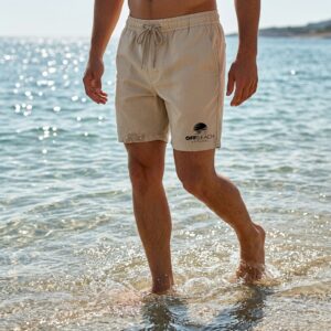 Beige Swim Trunks