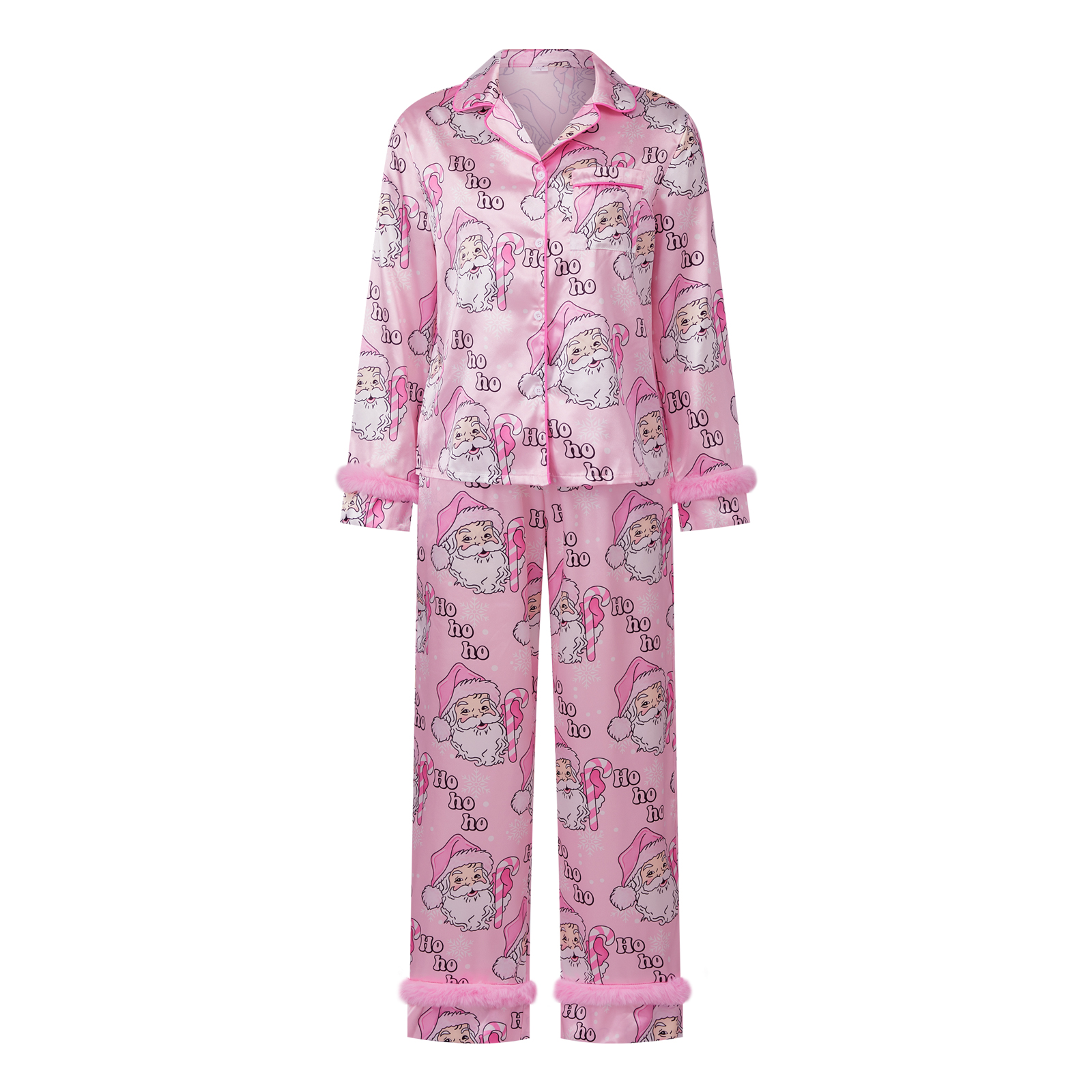 Family Matching Christmas Pajamas Sets Santa Letter Holiday Satin Loungewear Sleepwear Dad Mom Kids Pajamas Xmas Look Pyjama - Image 2